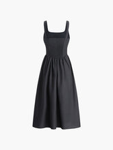 Cotton & Linen Knotted Cami Midi Dress